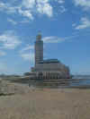 Hassan II mosque and shoreline