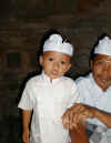 Little Balinese boy, learning the traditions of his ancestors