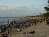 Everybody turns out for sunset at Kuta Beach