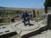 Wiley on an ancient olive press